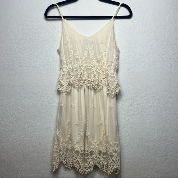 ASTR Overlay Lace Mini Tank Dress - Picture 1 of 11